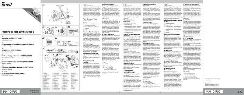 Page 1 of the manual User Manual Crivit IAN 104750
