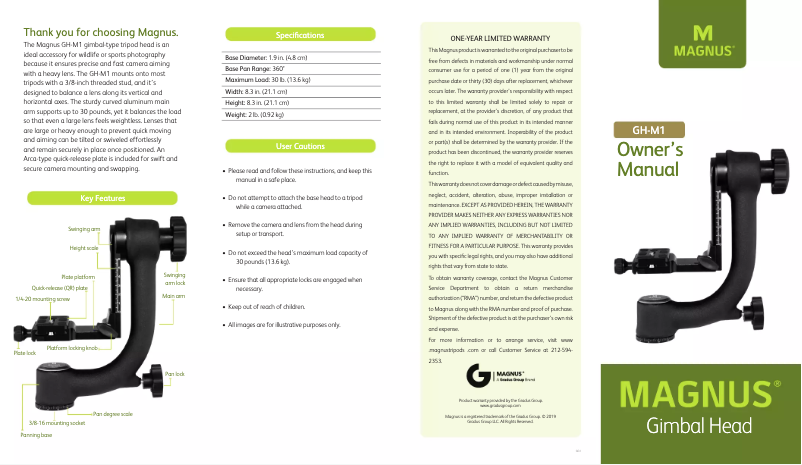 First page image of the manual for GH-M1