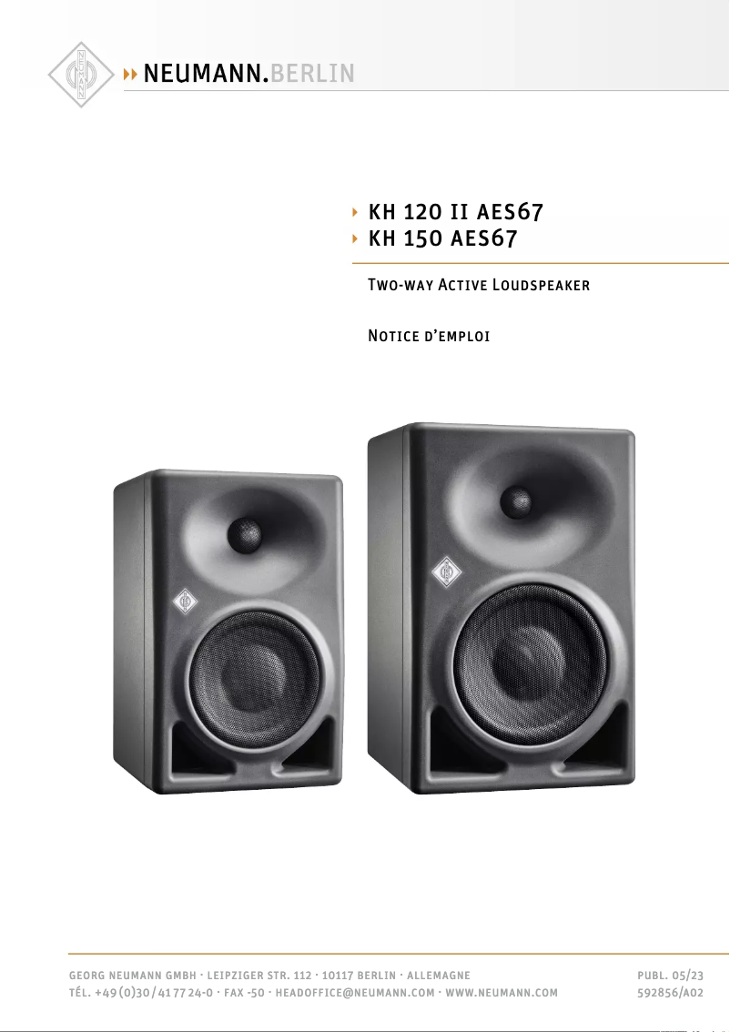 First page image of the manual for KH 805