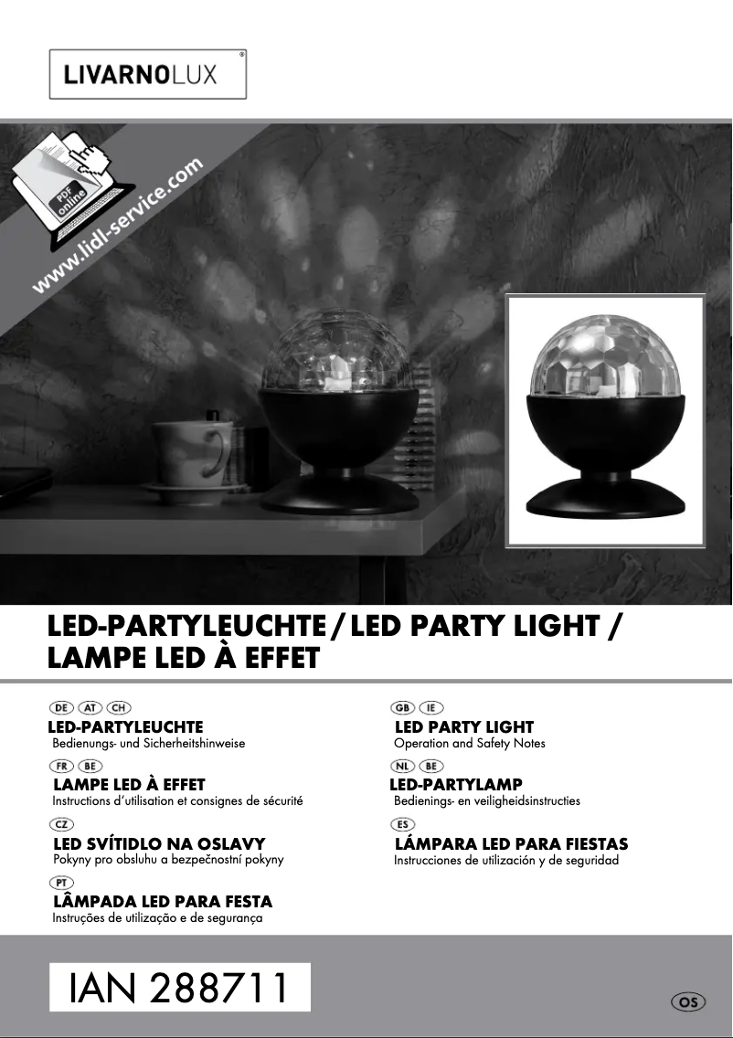 Page 1 of the manual User Manual Livarno Lux IAN 288711