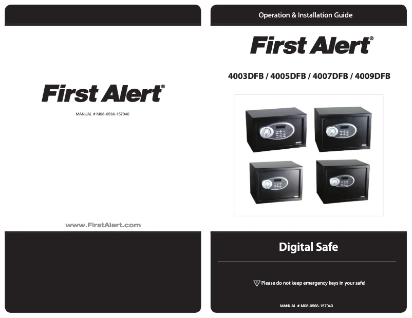 Page 1 of the manual User Manual First Alert 4009DFB