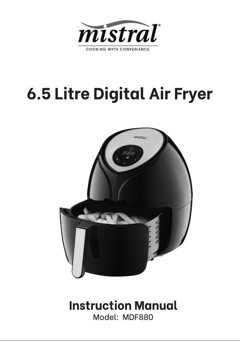 First page image of the manual for MDF880