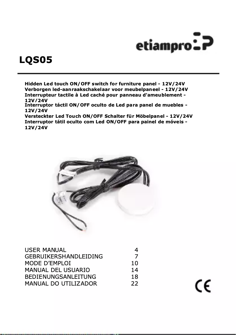 Page 1 of the manual User Manual EtiamPro LQS05
