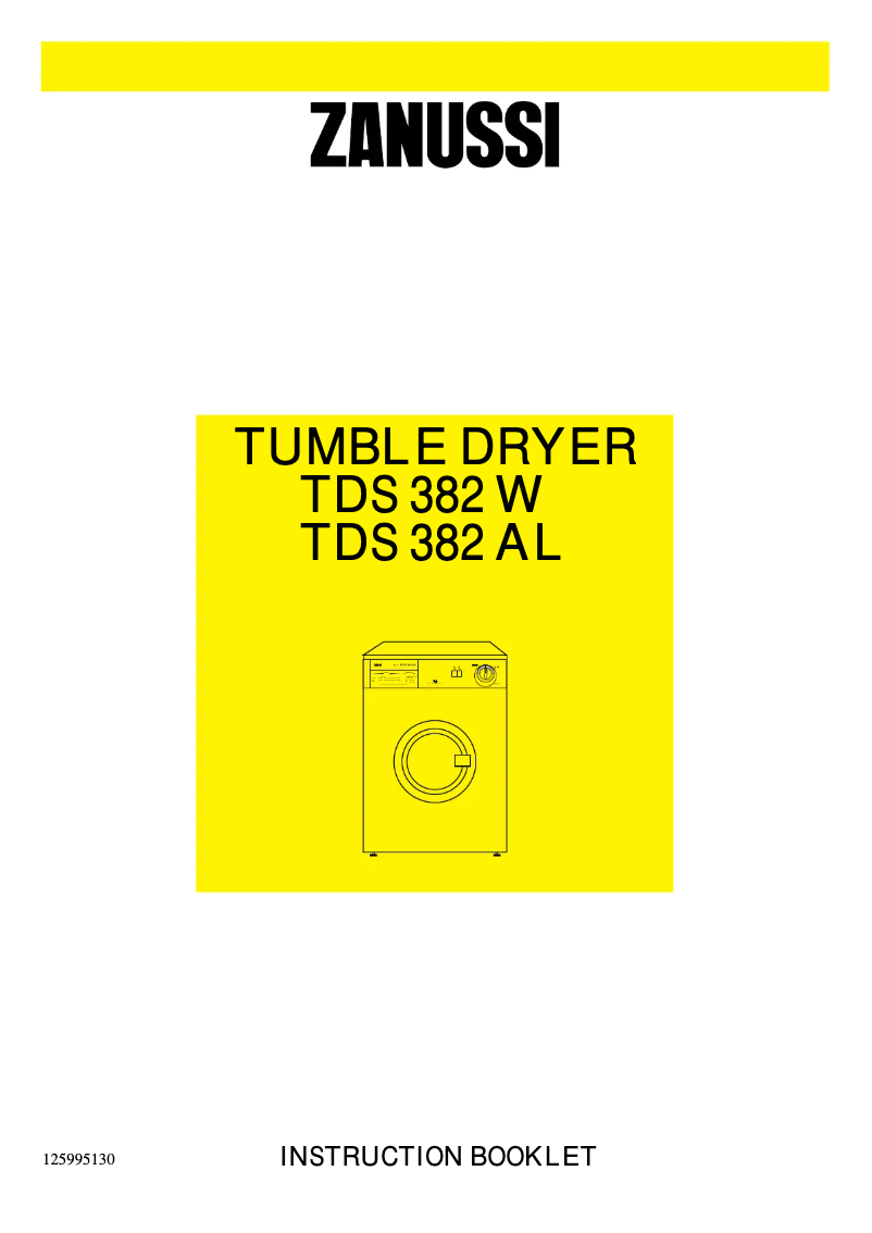 First page image of the manual for TDS 382 W