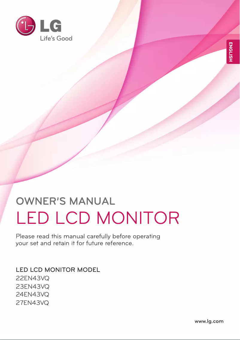 Page 1 of the manual User Manual LG 24EN43VQ-B