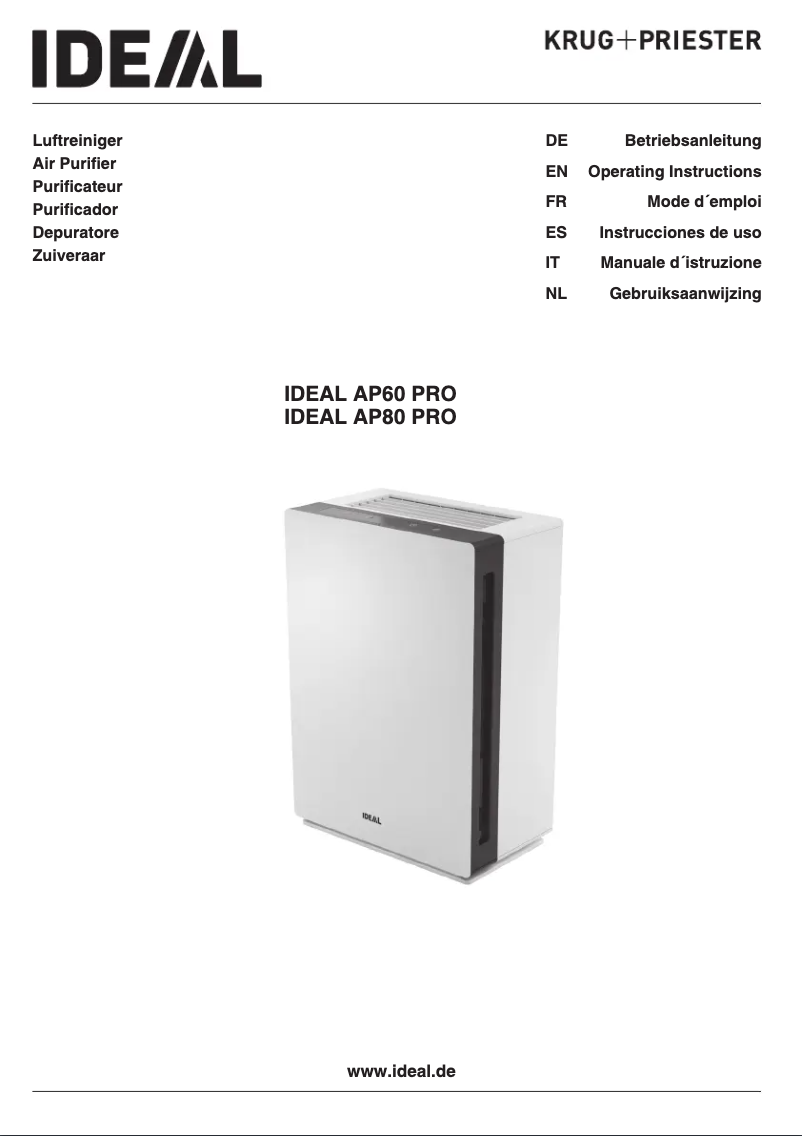 Page 1 of the manual User Manual Ideal AP80 Pro