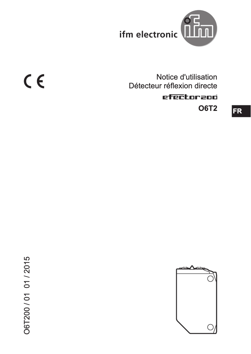 Page 1 of the manual User Manual IFM O6T203
