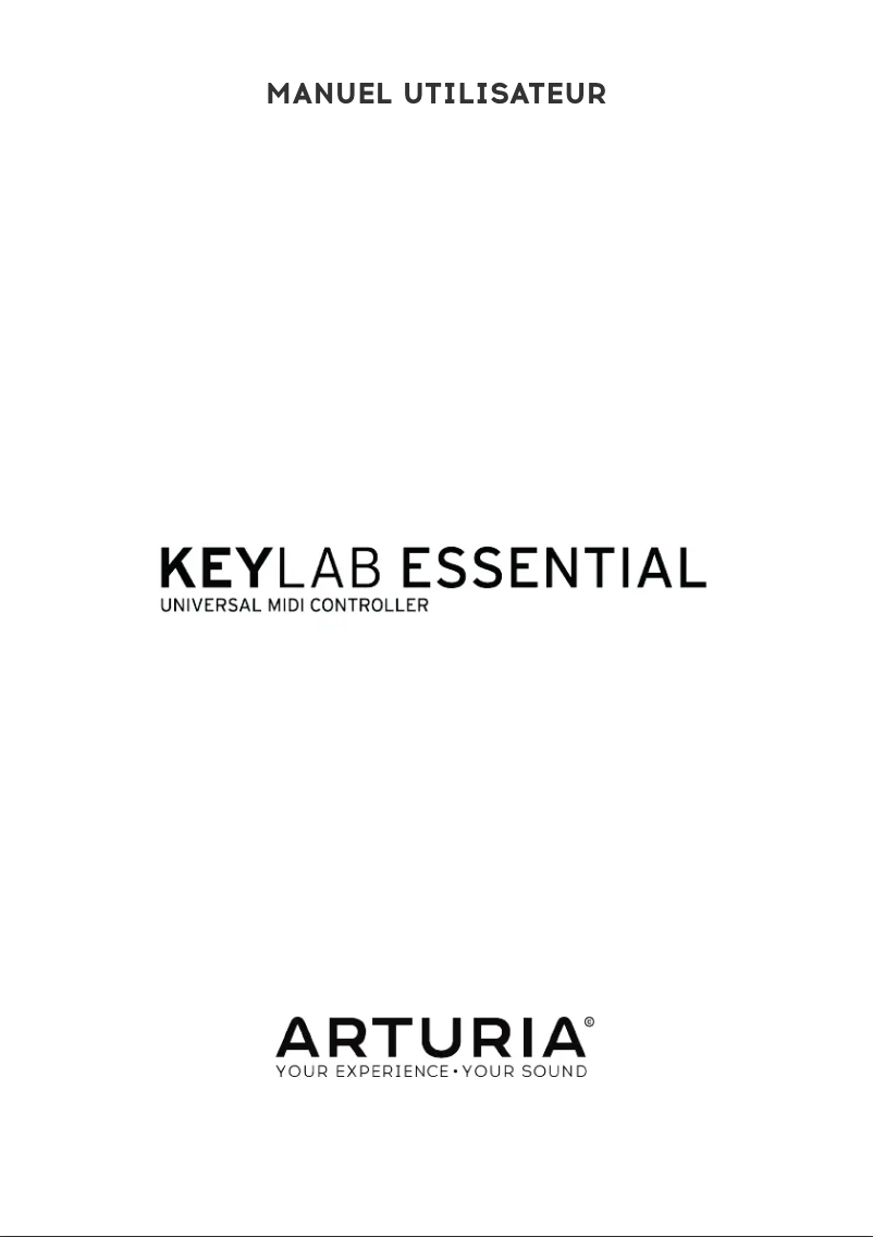 Page 1 of the manual User Manual Arturia Keylab Essential 61