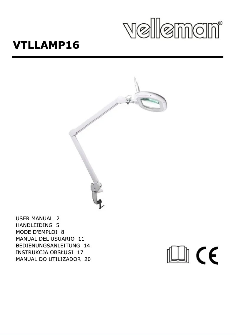 First page image of the manual for VTLLAMP16