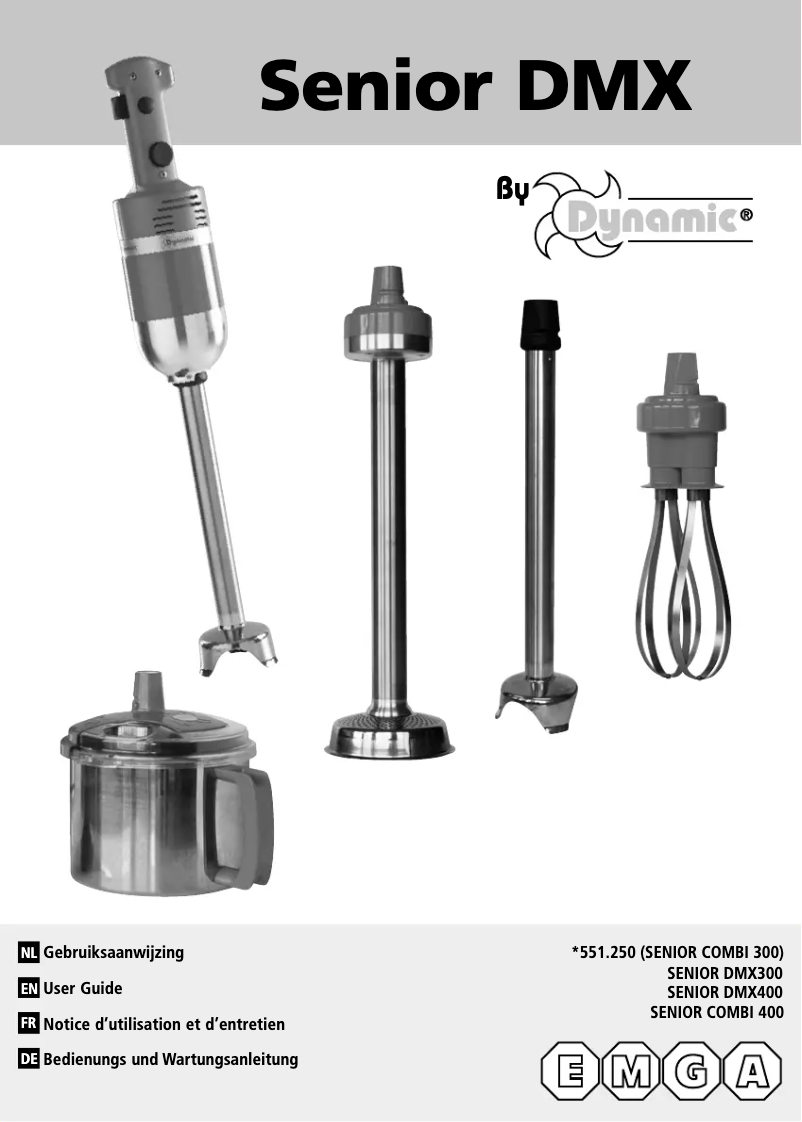 Page 1 of the manual User Manual Dynamic Senior 551250