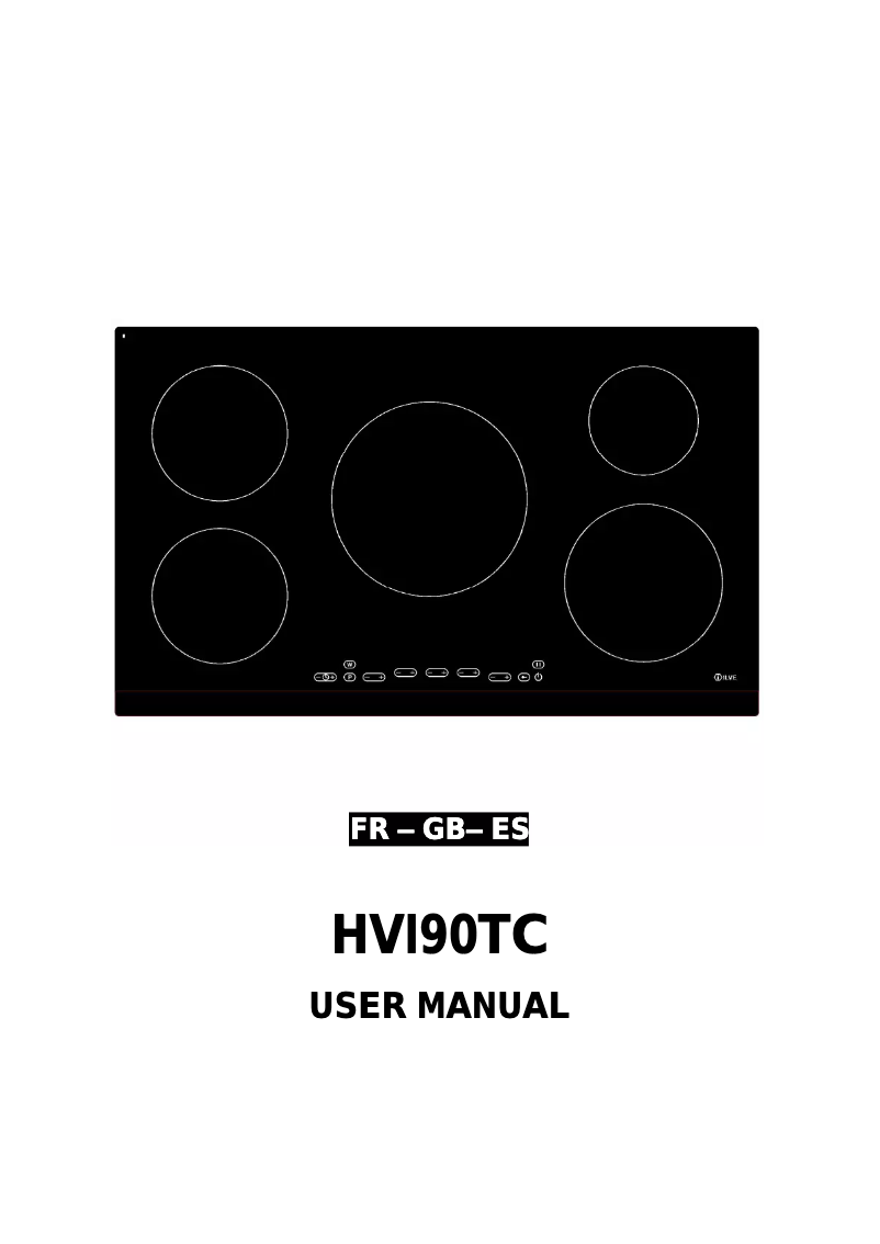 First page image of the manual for HVI90TC