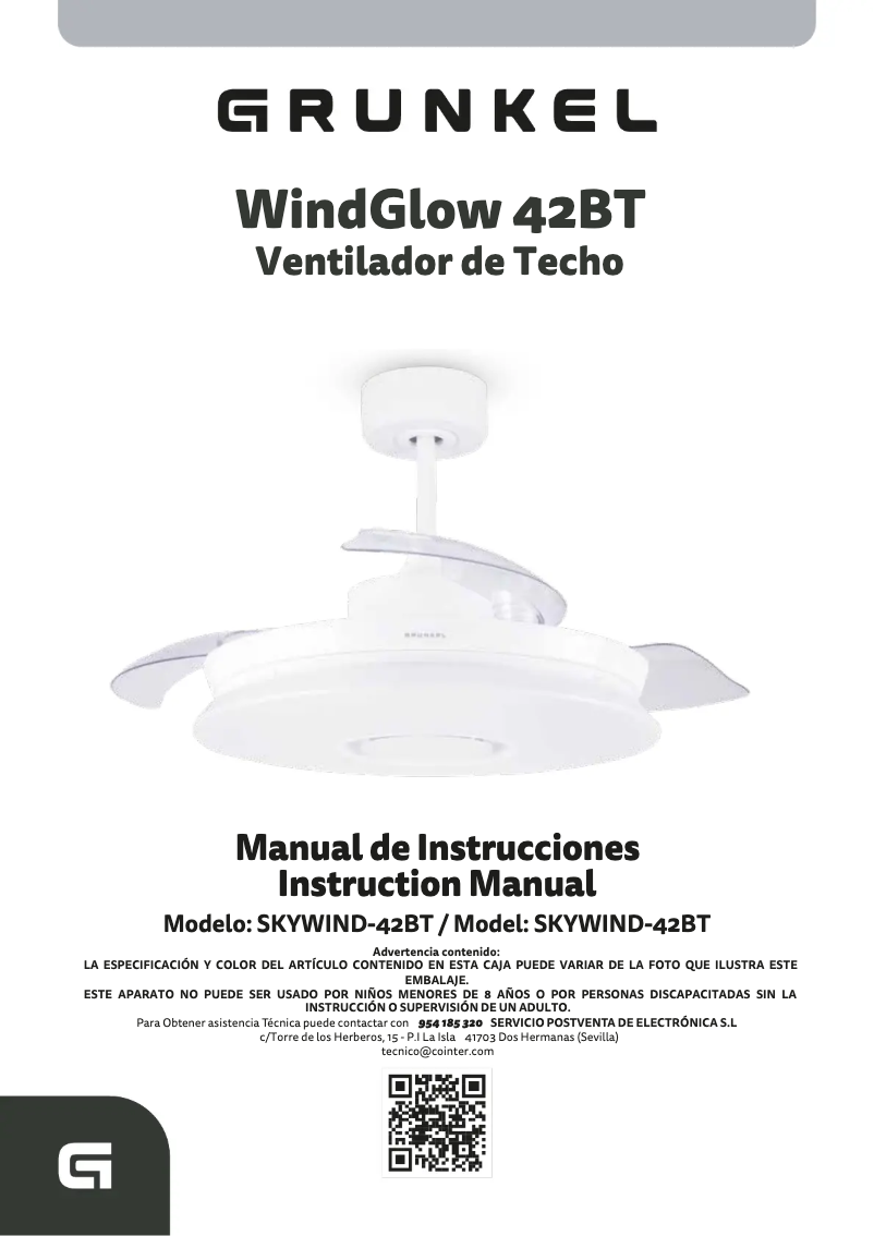 First page image of the manual for SKYWIND-42BT