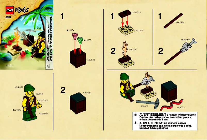 First page image of the manual for Pirates 8397