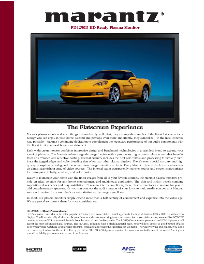 First page image of the manual for PD4250D