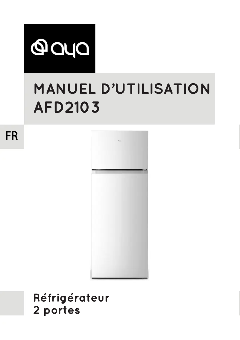 First page image of the manual for AFD2103