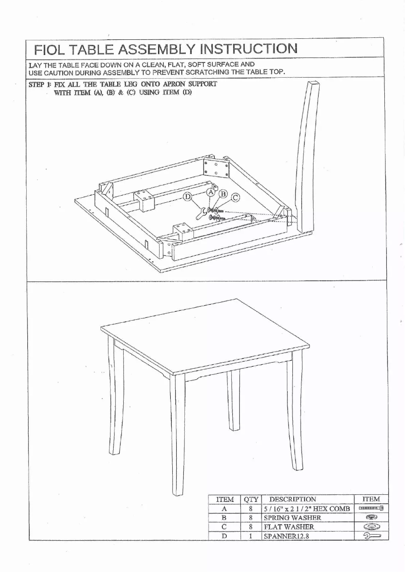 Page 1 of the manual User Manual Talgø Fiol (80x80)