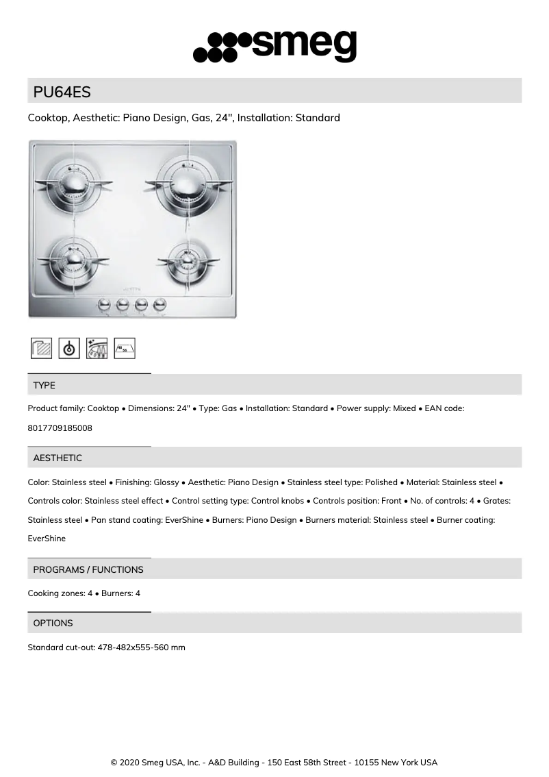 First page image of the manual for PU64ES