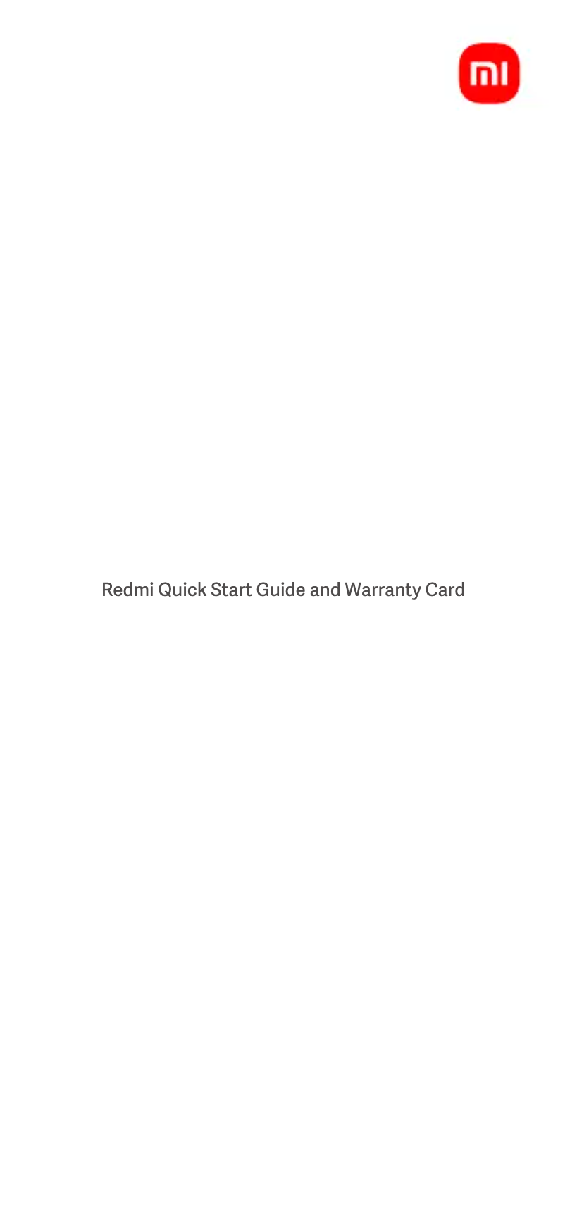 First page image of the manual for Redmi 13