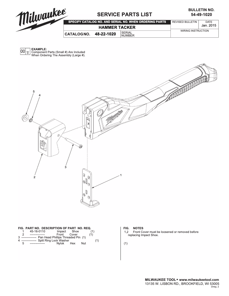 Page 1 of the manual User Manual Milwaukee 48-22-1020