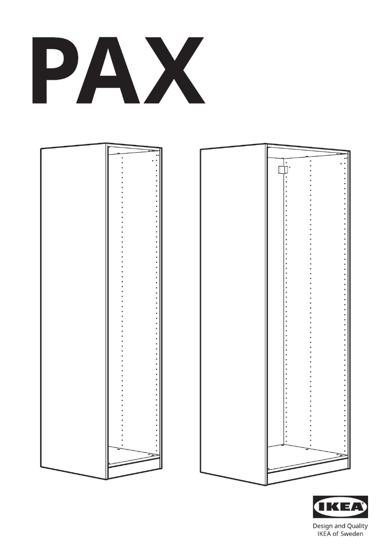 Page 1 of the manual User Manual Ikea PAX 705.091.32