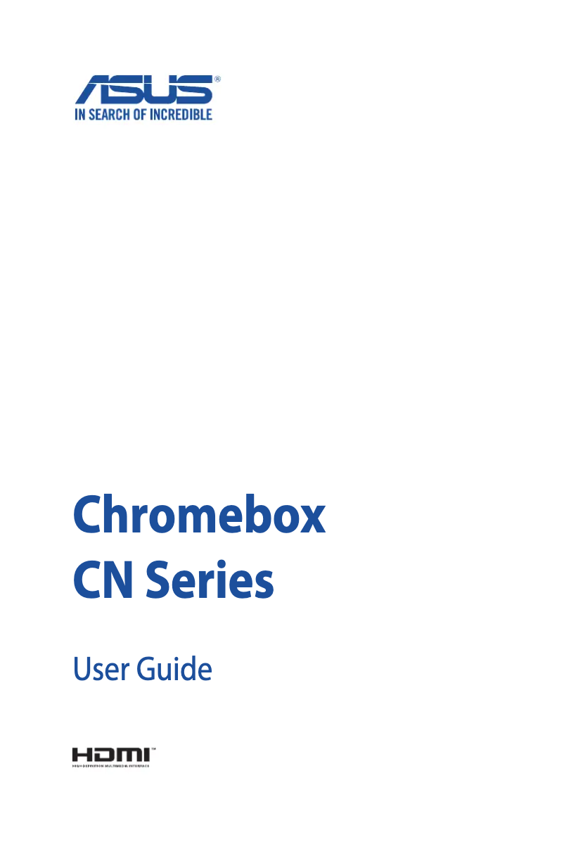 Page 1 of the manual User Manual Asus CHROMEBOX2-G010U