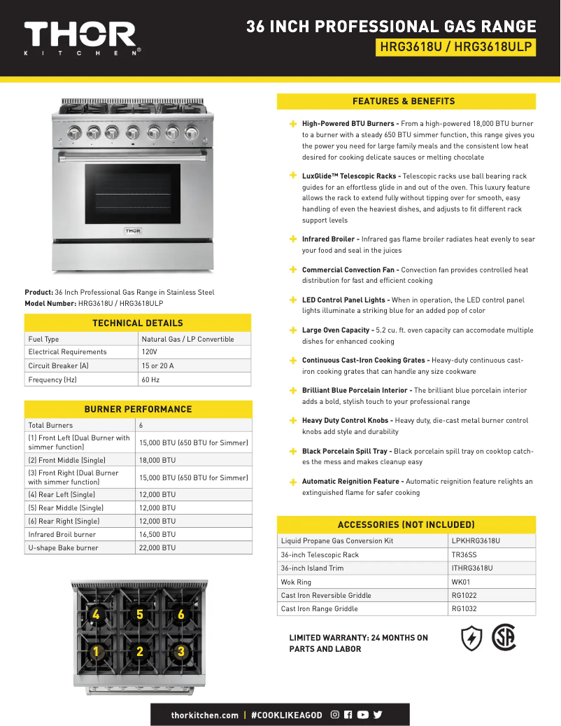 First page image of the manual for HRG3618ULP