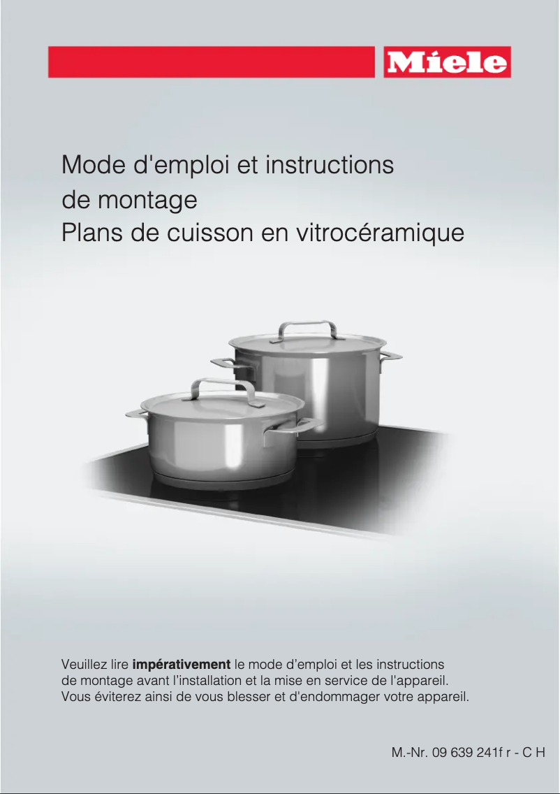 Page 1 of the manual User Manual Miele KM 6012