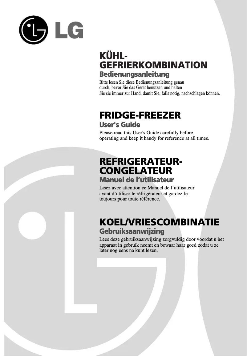 First page image of the manual for GC-B399BBQW