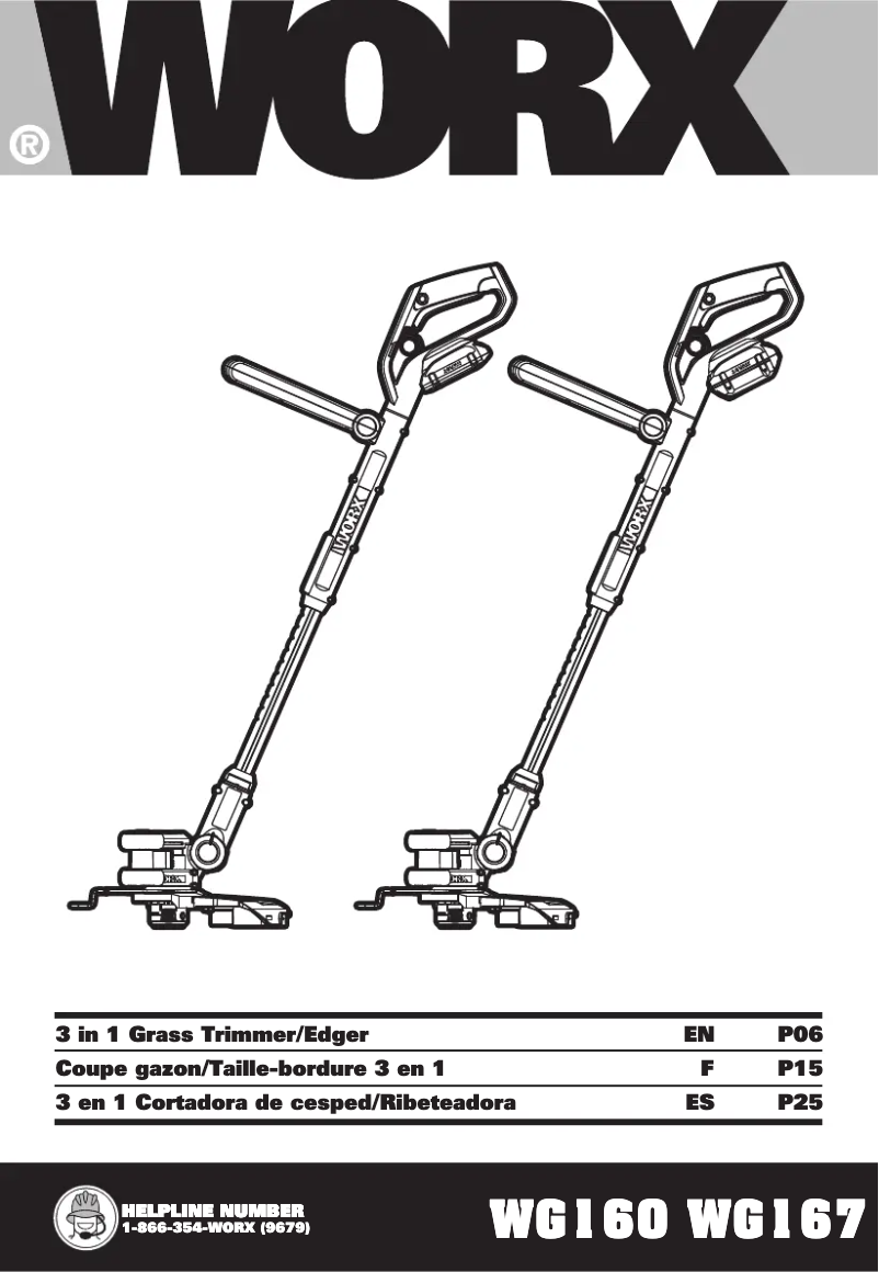 First page image of the manual for WG160