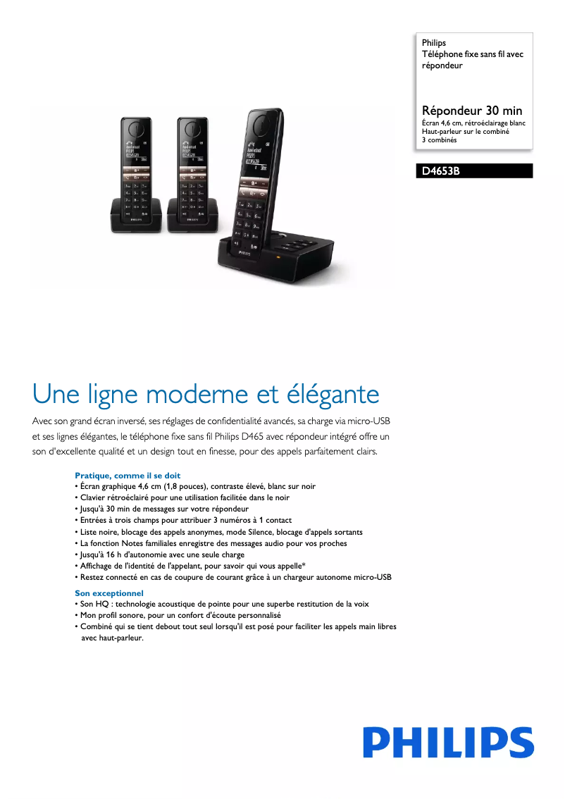 First page image of the manual for D4653B