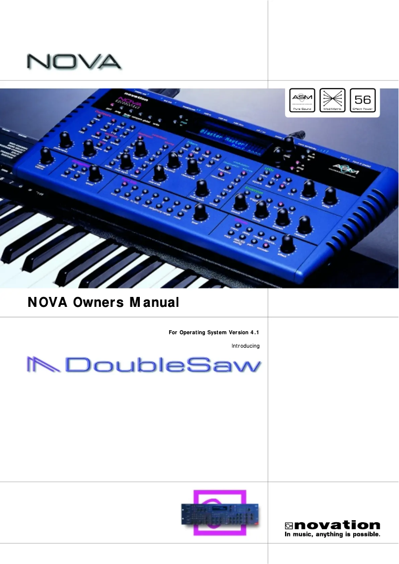 Page 1 of the manual User Manual Novation Nova Laptop