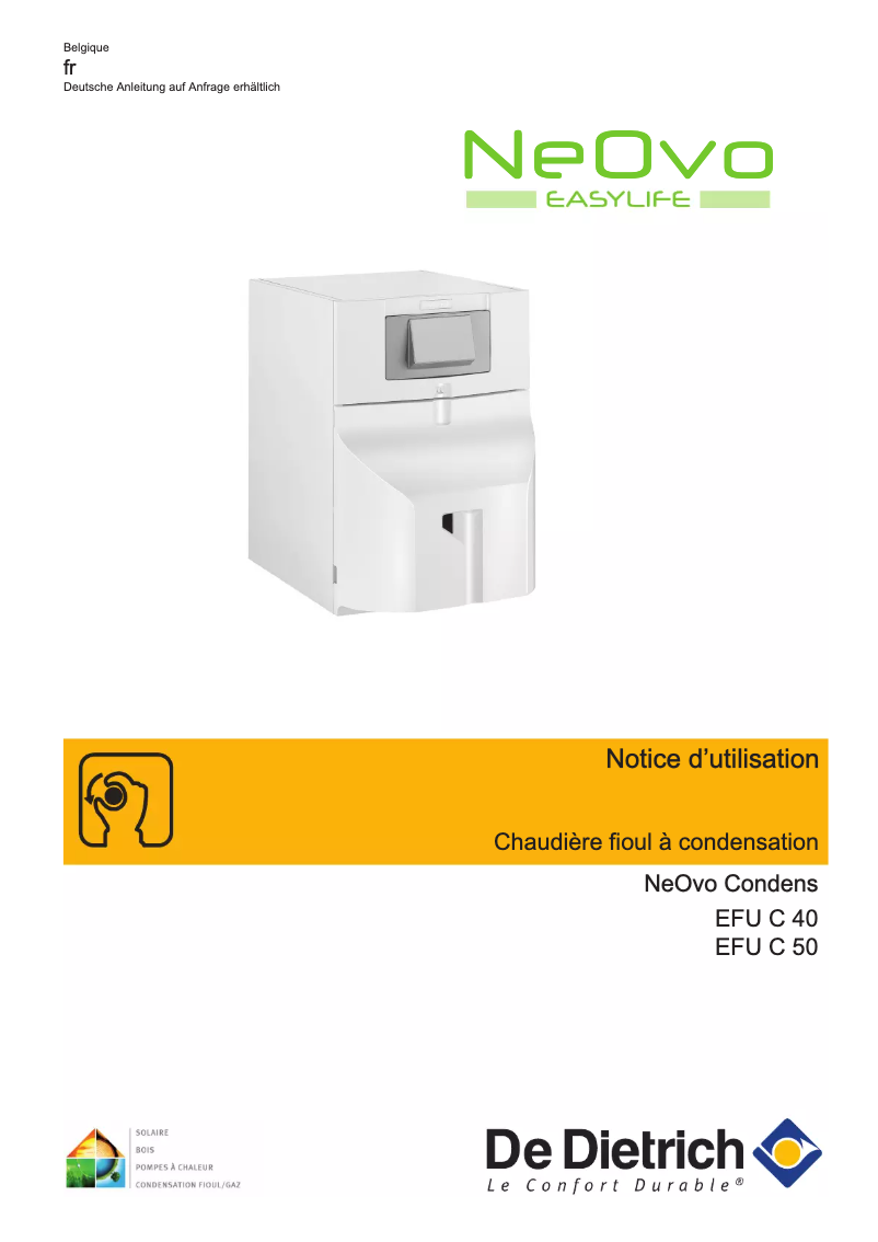 First page image of the manual for NeOvo Condens EFU C 50
