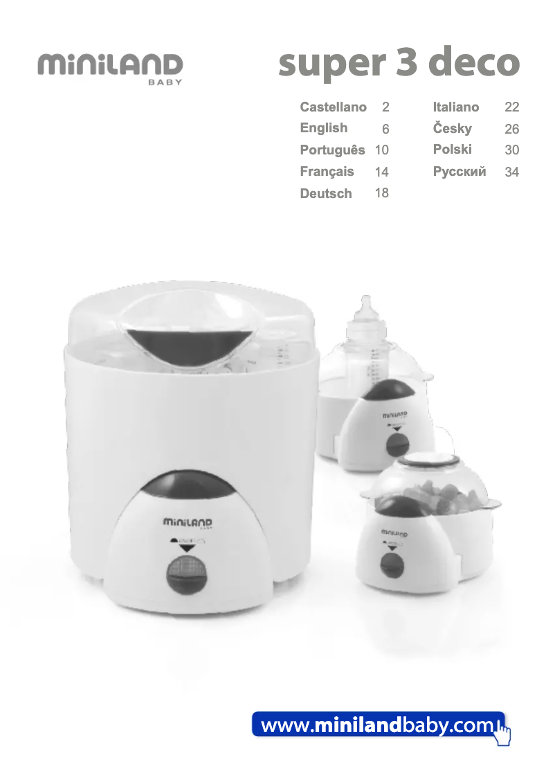 Page 1 of the manual User Manual Miniland 89033 Super 3 Deco