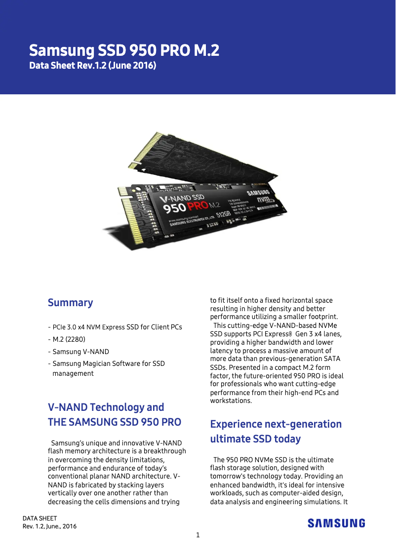 Page 1 of the manual User Manual Samsung MZ-VKV256