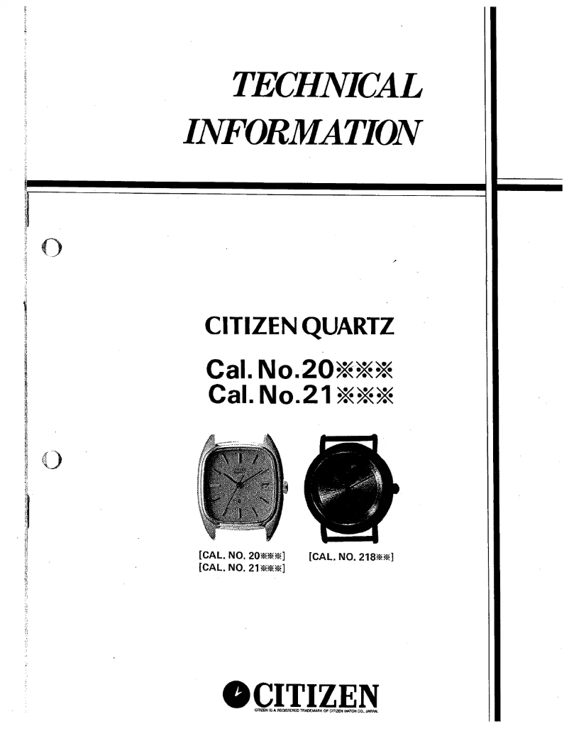 First page image of the manual for Cal 2040