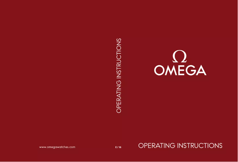 Page 1 of the manual User Manual Omega Horloge