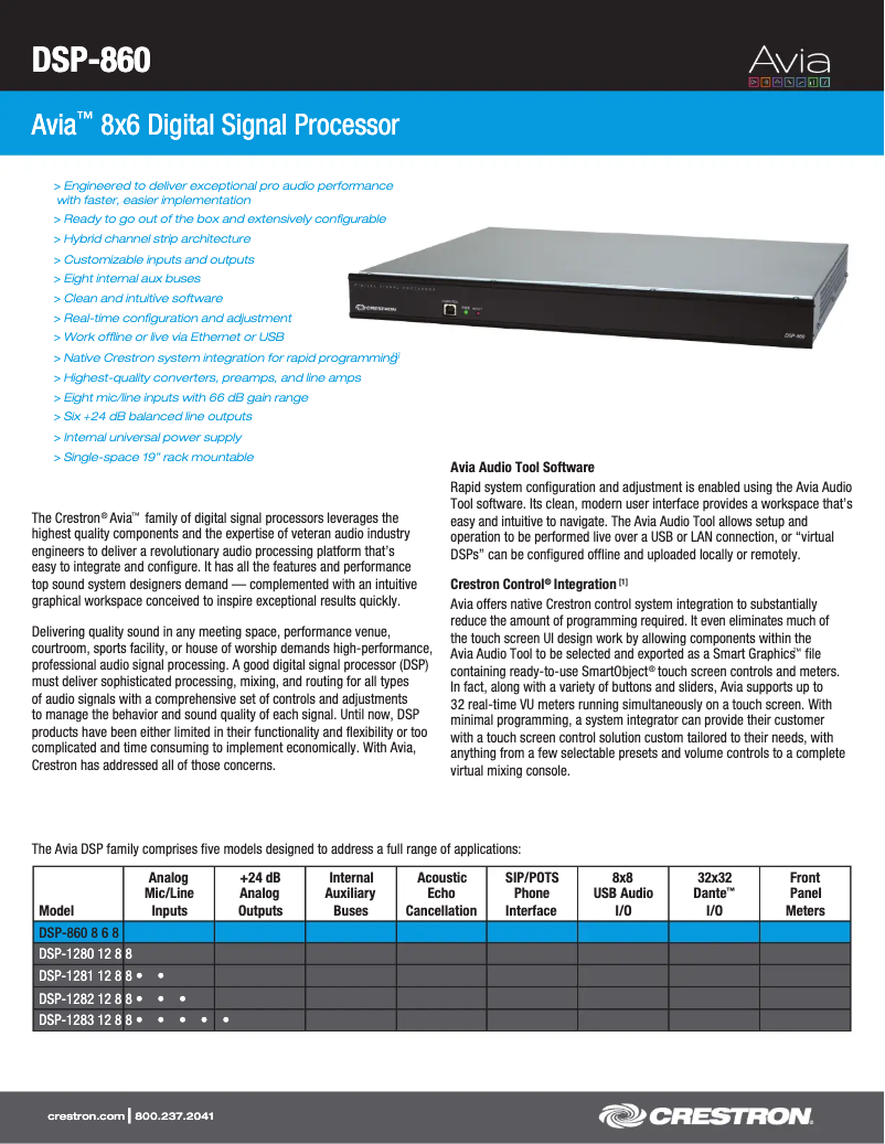 Image de la première page du manuel de l'appareil DSP-860
