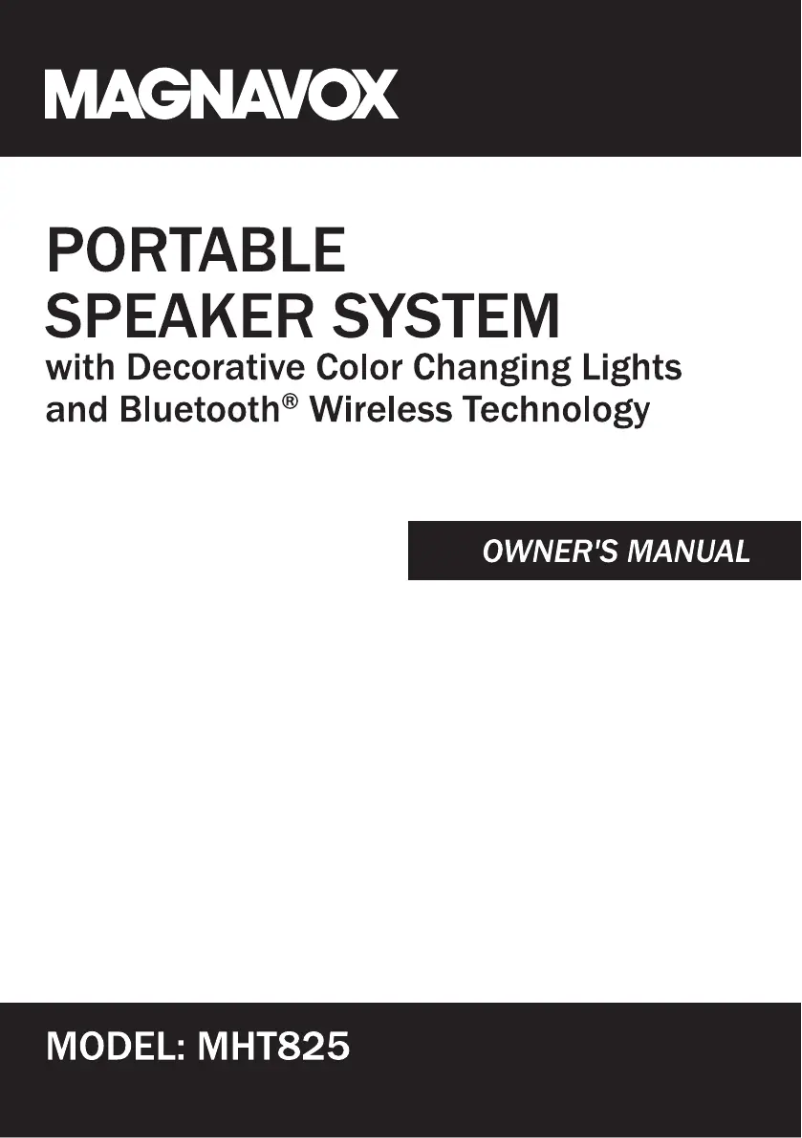 Page 1 of the manual User Manual Magnavox MHT825