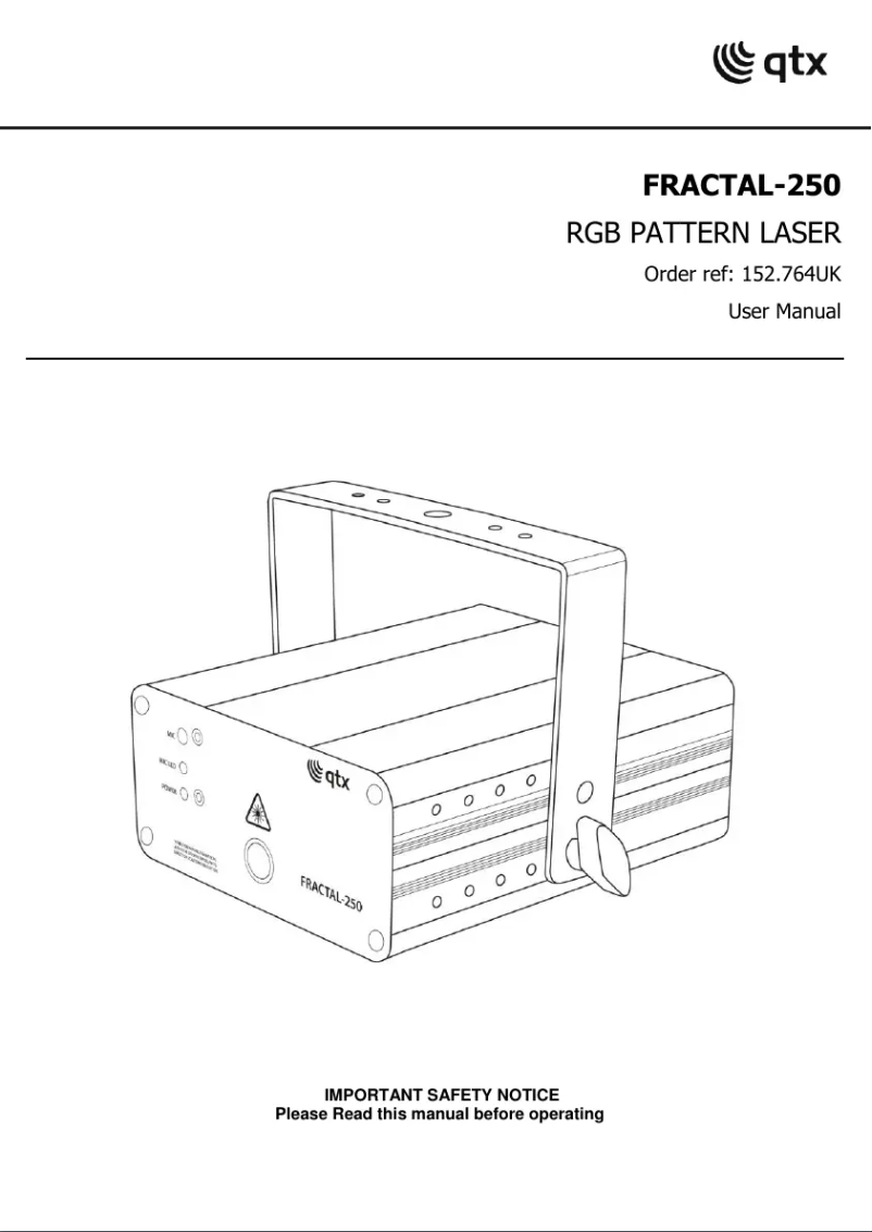 First page image of the manual for FRACTAL-250