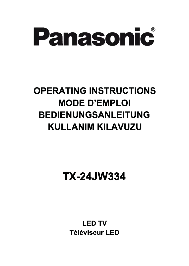 First page image of the manual for TX-24JW334