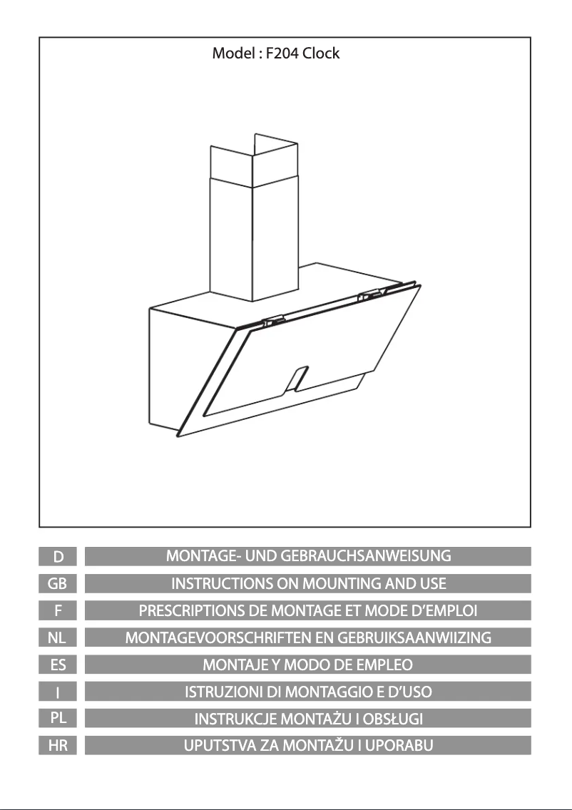 Page 1 of the manual User Manual Airforce F204 Clock