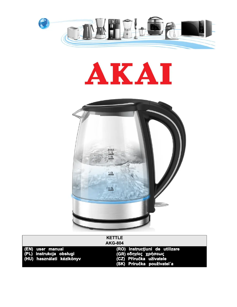 Page 1 of the manual User Manual AKAI AKG-804