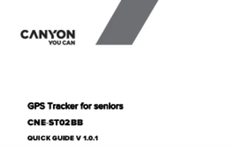 Page 1 of the manual User Manual Canyon ST-02