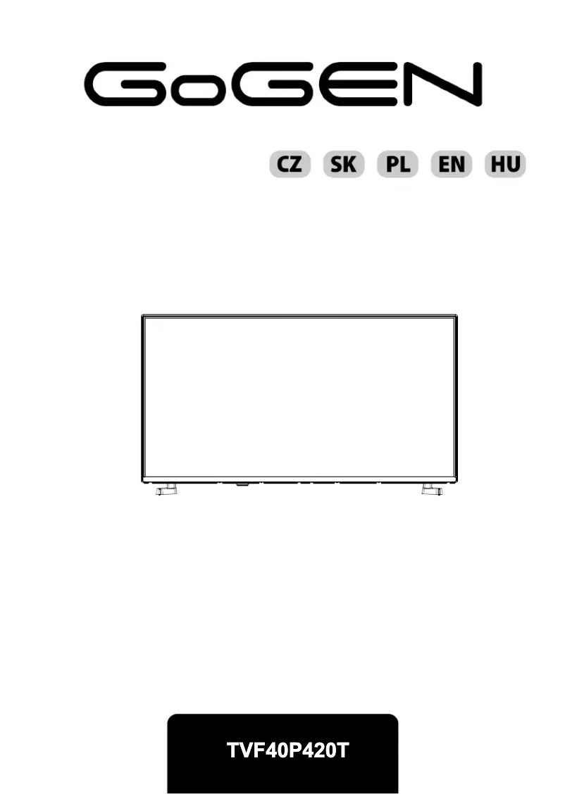 First page image of the manual for TVF 40P420T