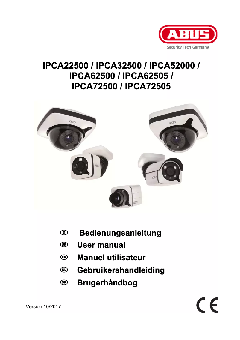 First page image of the manual for IPCA32500