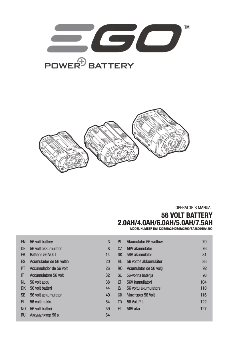 First page image of the manual for BA2800