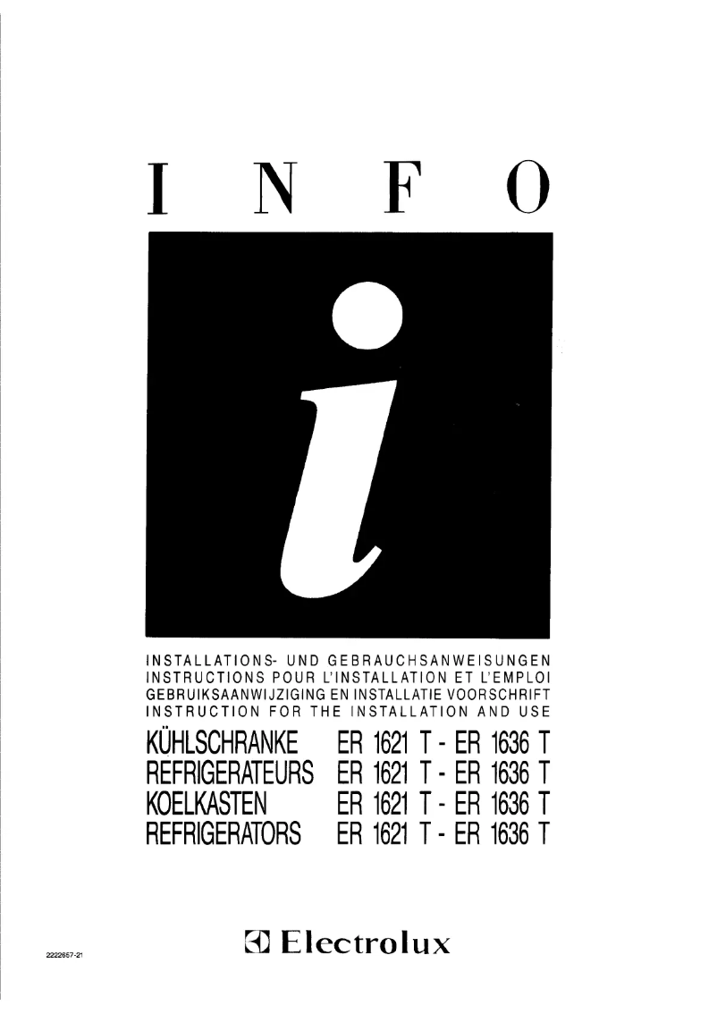 First page image of the manual for ER 1636 T