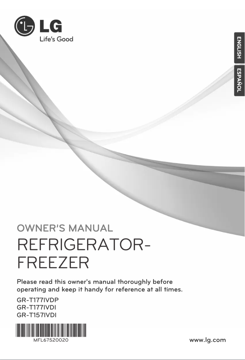 Page 1 of the manual User Manual LG GR-T177IVDP