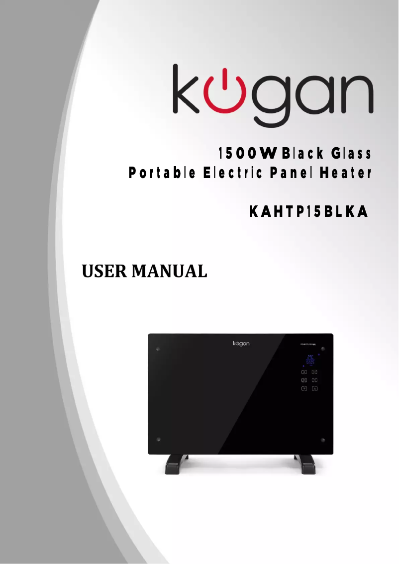 First page image of the manual for KAHTP15BLKA