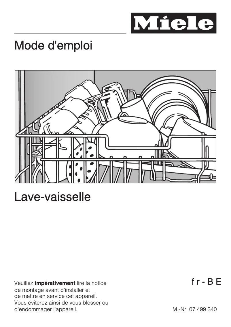 Page 1 of the manual User Manual Miele G 1022